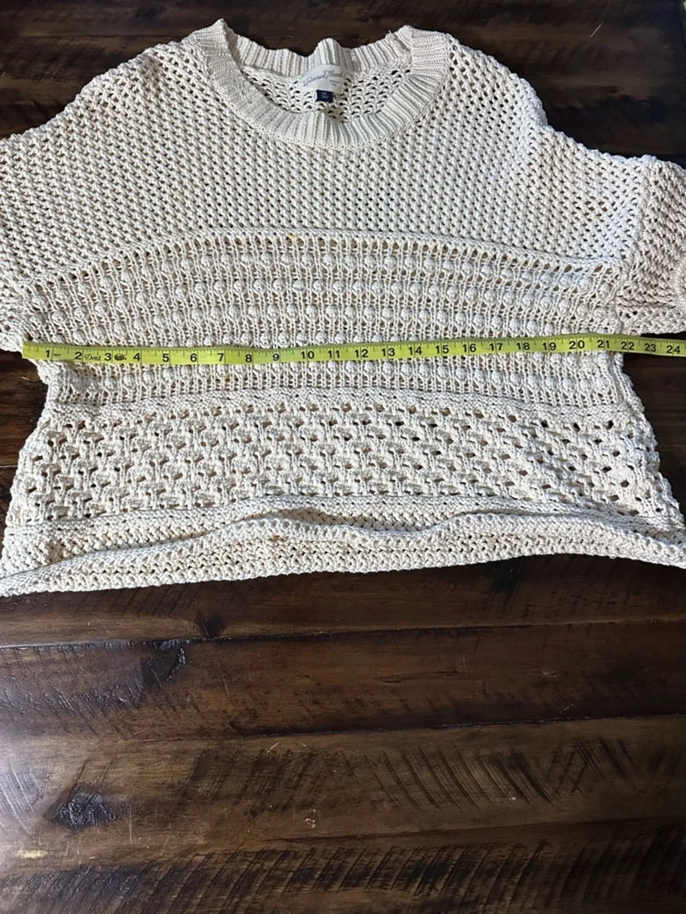 Universal Thread Cream Open Knit Sweater XXL Boho Cotton Crochet
